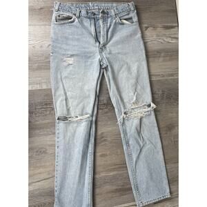 VTG Levis 509 Jeans 33x32 Blue Regular Straight Medium Wash Orange Tab Denim USA